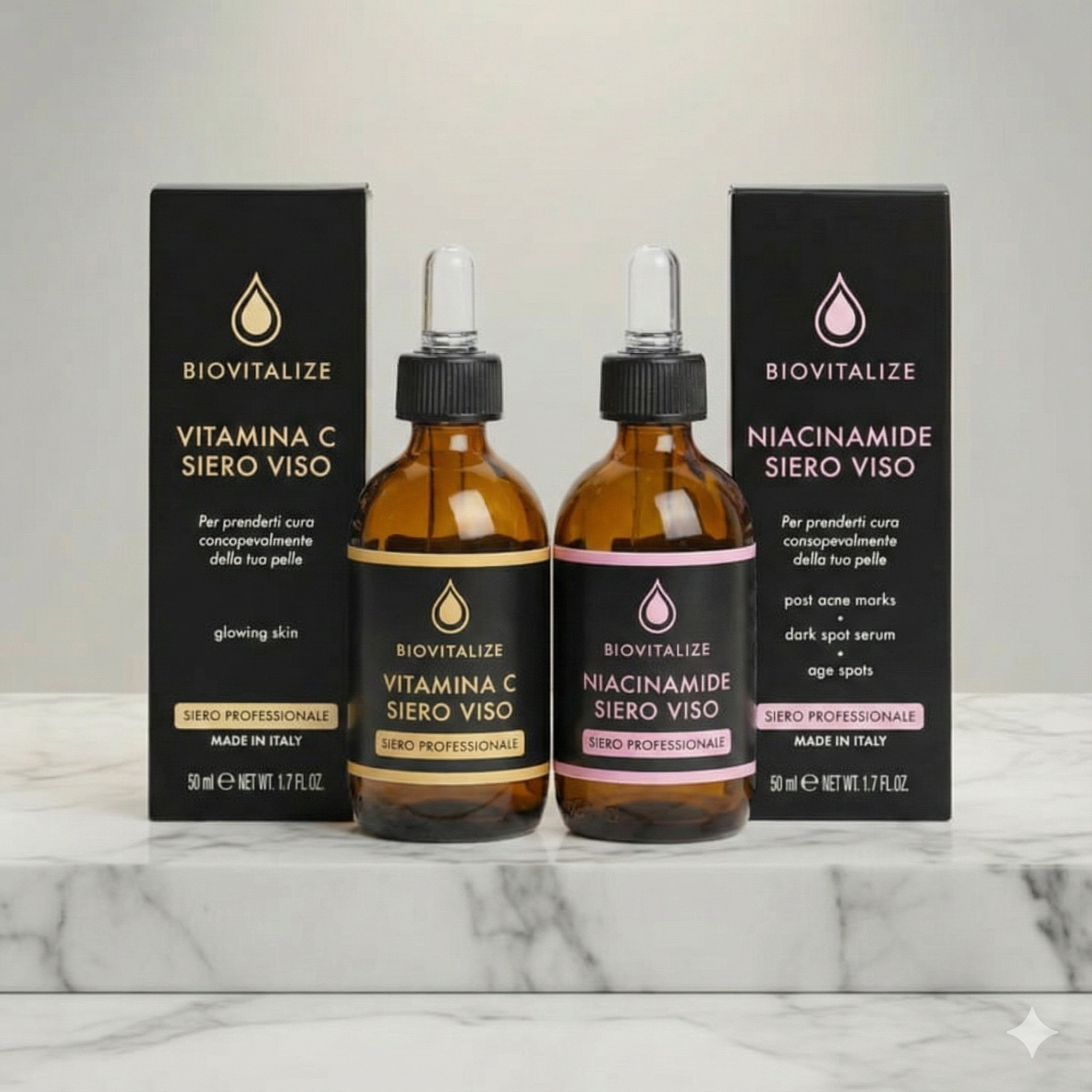 2 x Seruri BIOVITALIZE – Vitamina C + Niacinamide 10% | Luminozitate & Echilibru pentru Ten