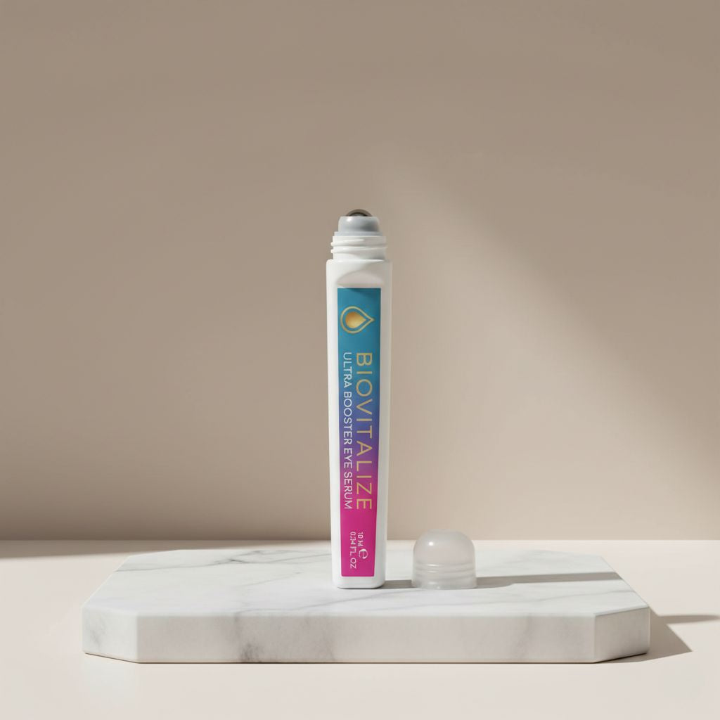 Ser Concentrat Roll-On Ultra Booster pentru Conturul Ochilor cu Mucina de Melc Organic si Acid Hialuronic, Antirid, Lifting Imediat, Hidratare Intensa si Luminozitate, 10 ml