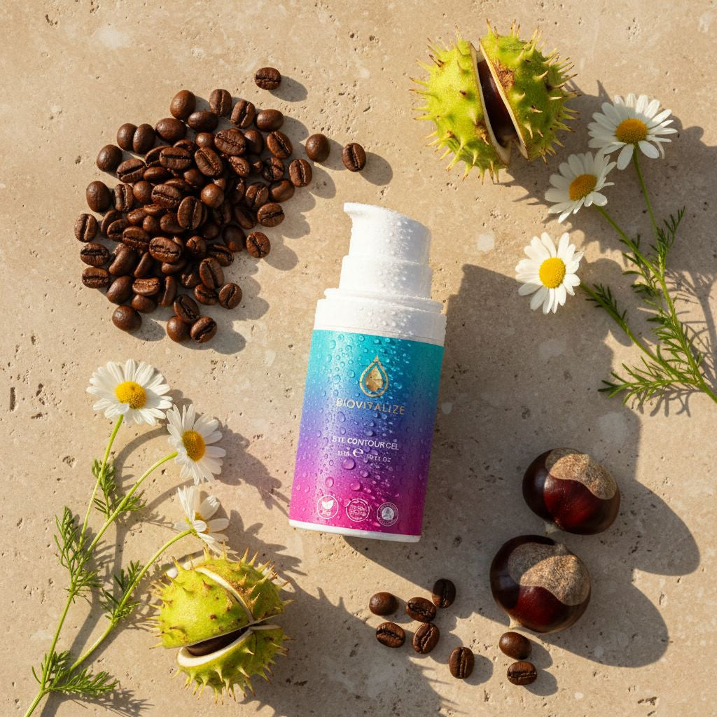 Gel contur ochi Biovitalize, 30 ml, cu castan indian si cafeina, anti-cearcane, hidratare