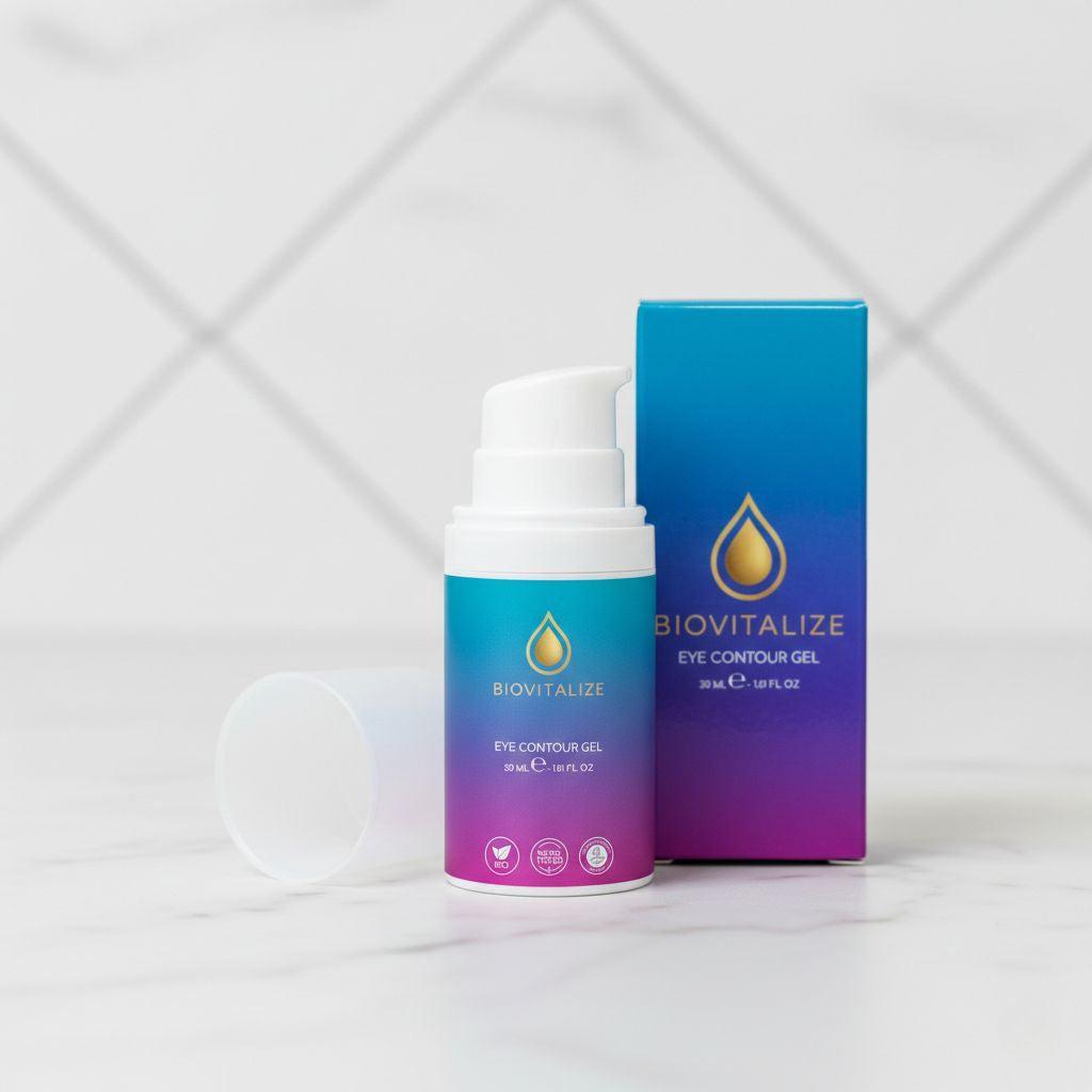 Gel contur ochi Biovitalize, 30 ml, cu castan indian si cafeina, anti-cearcane, hidratare