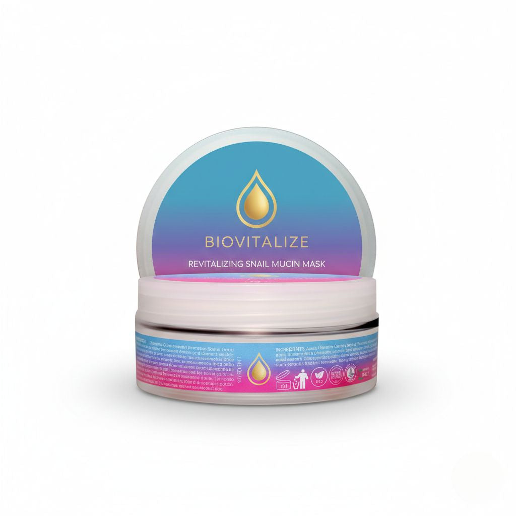 Masca facială reparatoare Biovitalize, 100 ml, cu mucină de melc organic, castan salbatic