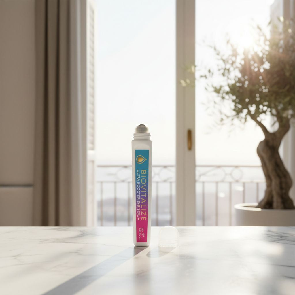 Ser Concentrat Roll-On Ultra Booster pentru Conturul Ochilor cu Mucina de Melc Organic si Acid Hialuronic, Antirid, Lifting Imediat, Hidratare Intensa si Luminozitate, 10 ml