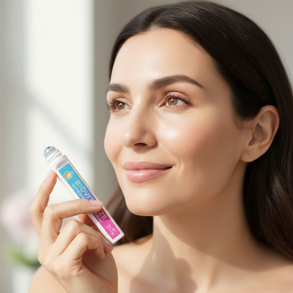 Ser Concentrat Roll-On Ultra Booster pentru Conturul Ochilor cu Mucina de Melc Organic si Acid Hialuronic, Antirid, Lifting Imediat, Hidratare Intensa si Luminozitate, 10 ml