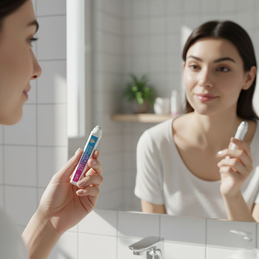 Ser Concentrat Roll-On Ultra Booster pentru Conturul Ochilor cu Mucina de Melc Organic si Acid Hialuronic, Antirid, Lifting Imediat, Hidratare Intensa si Luminozitate, 10 ml