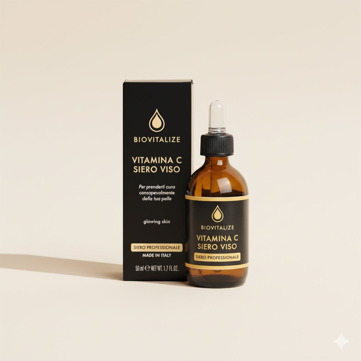 Ser cu Vitamina C 98% natural BIOVITALIZE – Piele luminoasă și uniformă, 50ml, Made in Italy