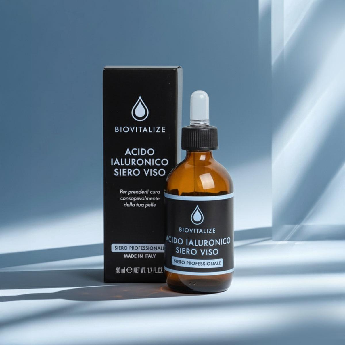 Ser Profesional cu Acid Hialuronic pentru piele sensibila, Anti-Age, formula noua, made in Italy