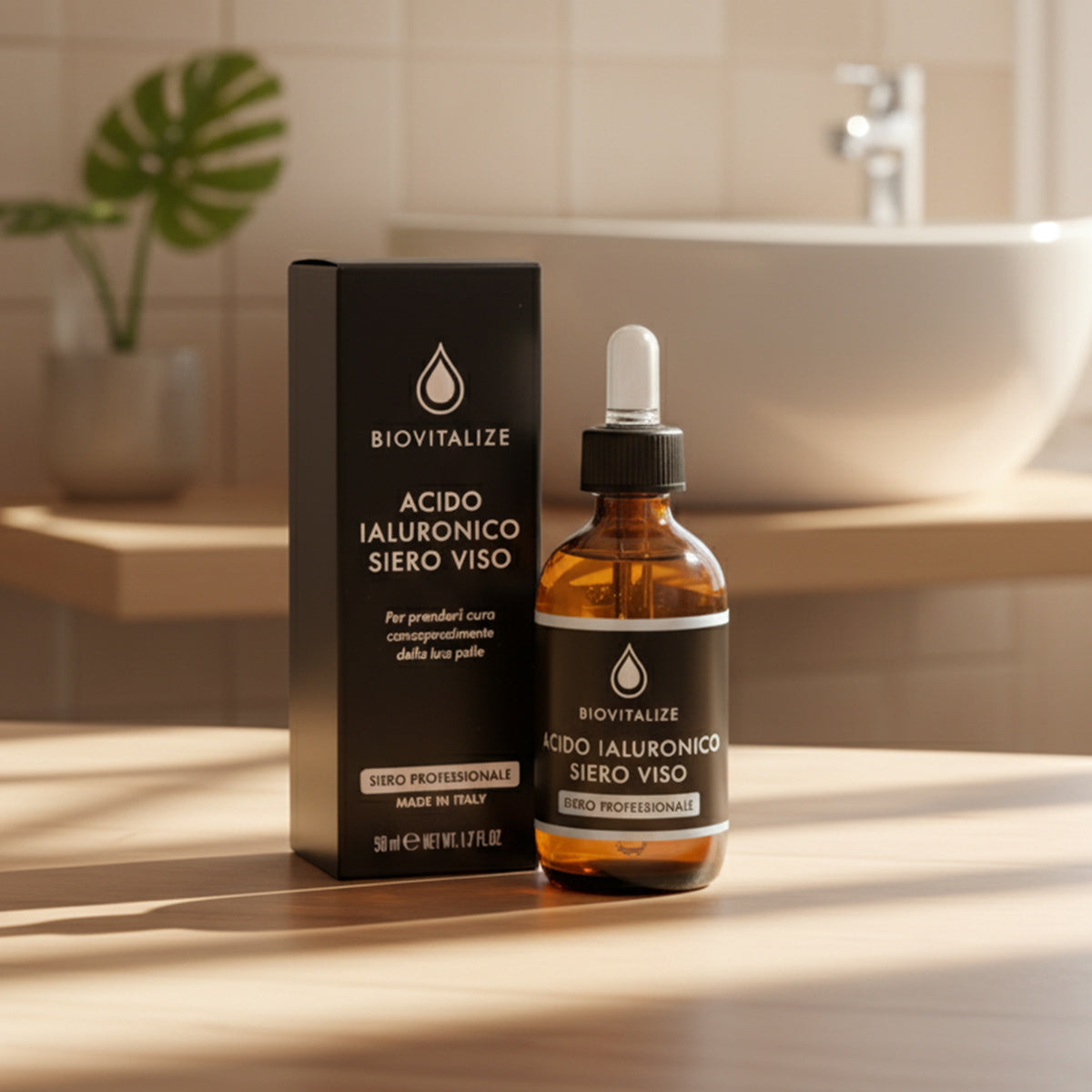 Ser Profesional cu Acid Hialuronic pentru piele sensibila, Anti-Age, formula noua, made in Italy