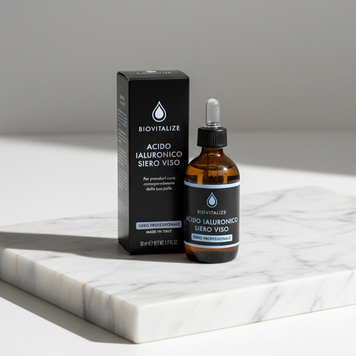 Ser Profesional cu Acid Hialuronic pentru piele sensibila, Anti-Age, formula noua, made in Italy