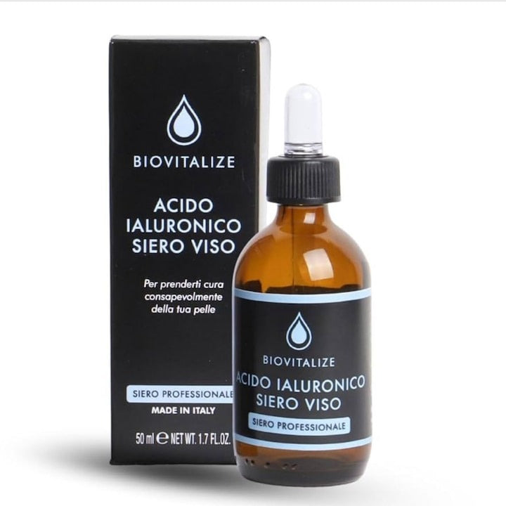 Ser Profesional cu Acid Hialuronic pentru piele sensibila, Anti-Age, formula noua, made in Italy