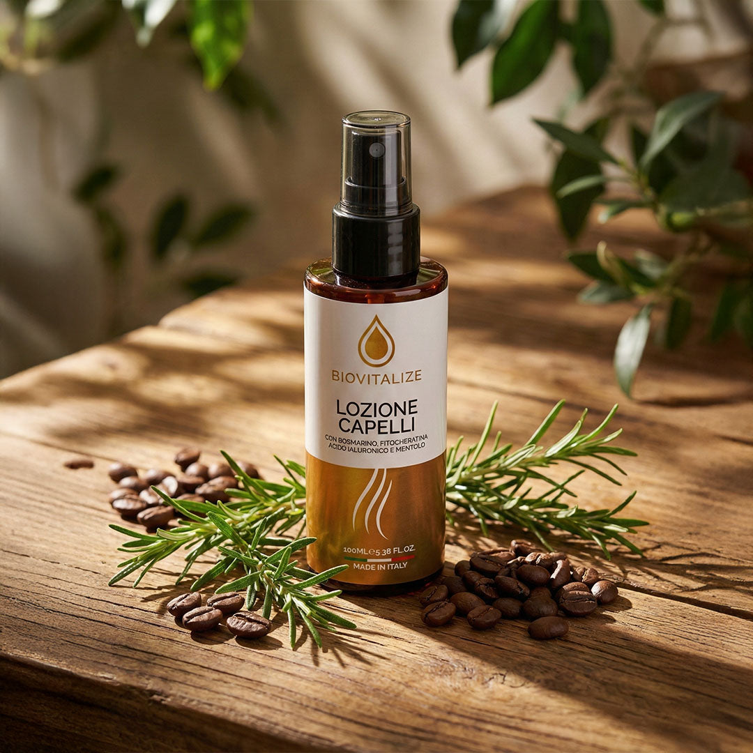 Spray de intarire impotriva caderii parului, cu rozmarin, biotina, cafeina si acid hialuronic, anti cadere a parului, anti matreata si purificator, fara clatire, pentru parbati si femei, 100 ml