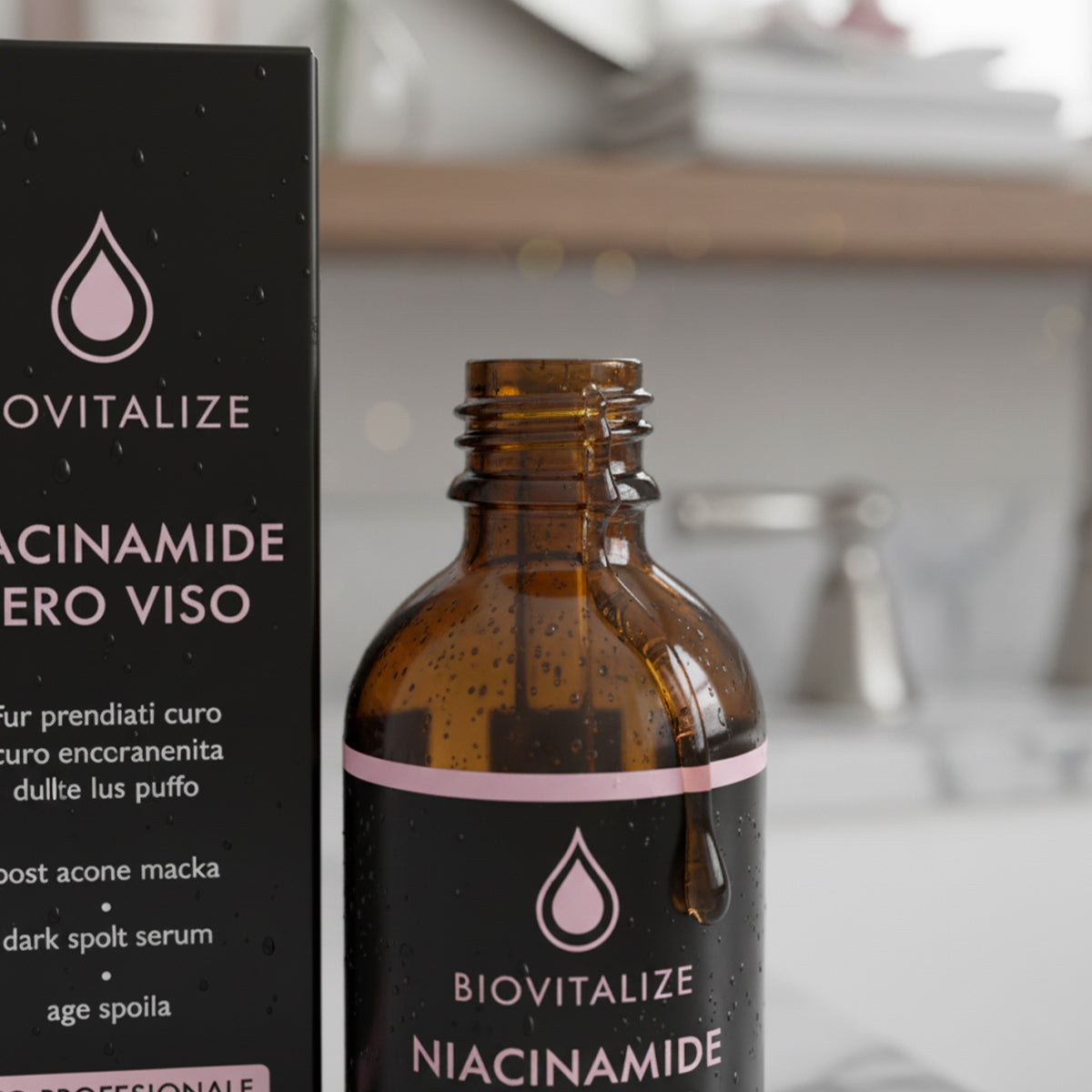 Ser facial BIOVITALIZE cu Niacinamide 10% – Reglează sebumul și uniformizează tenul, 50ml, Made in Italy