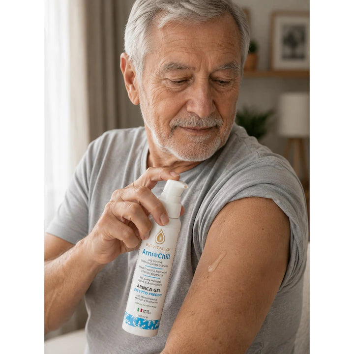 Gel cu Arnica , Mentol si Rozmarin cu Efect Rece pentru Dureri Musculare si Articulatii , 100 ml , Made in Italy